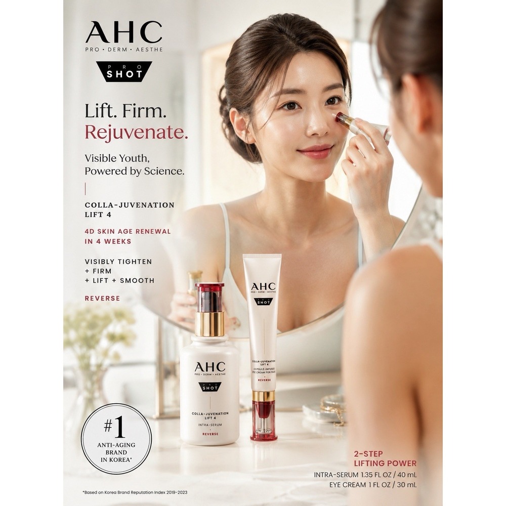 AHC Pro Shot Colla-Juvenation Serum + Eye Cream (1.35 oz. + 1 oz) Brand New